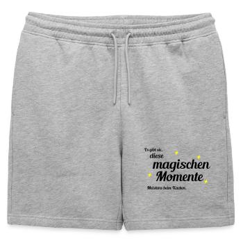 Des moments magiques - Short de survêtement homme premium - gris chiné - Devant - AI Model Male 178 light (178cm)