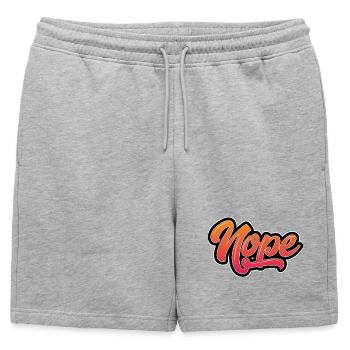 Lettrage Nope motivant avec dégradé de couleurs - Short de survêtement homme premium - gris chiné - Devant - AI Model Male 178 light (178cm)