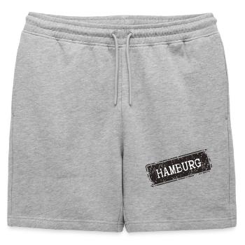 Conception de motif de la ville de Hambourg - Short de survêtement homme premium - gris chiné - Devant - AI Model Male 178 light (178cm)