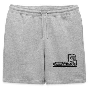 Laster Lkw Fahrzeug - Männer Premium Organic Sweatshorts - Grau meliert - Vorne - AI Model Male 178 light (178cm)