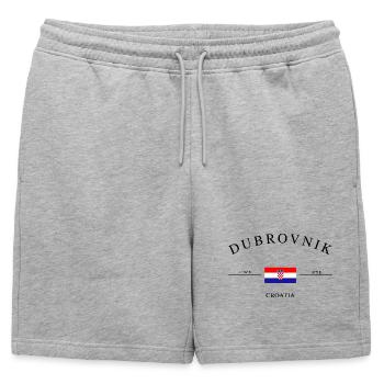 Dubrovnik, Croatie – Souvenir et cadeau de vacances - Short de survêtement homme premium - gris chiné - Devant - AI Model Male 178 light (178cm)
