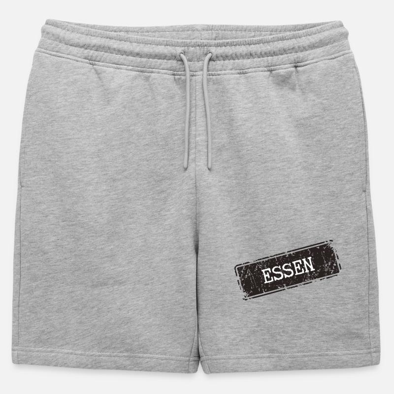 Essen Küchenmotif mit rustikaler Note - Männer Premium Organic Sweatshorts - Grau meliert
