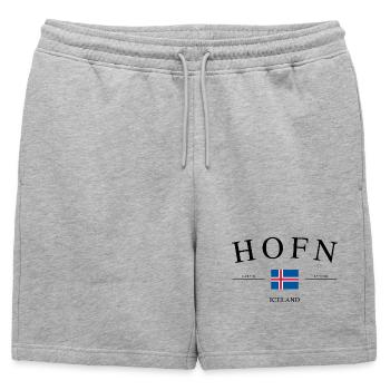 Île de Höfn – Souvenirs et cadeaux de vacances - Short de survêtement homme premium - gris chiné - Devant - AI Model Male 178 light (178cm)
