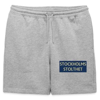 Fierté de Stockholm - Short de survêtement homme premium - gris chiné - Devant - AI Model Male 178 light (178cm)
