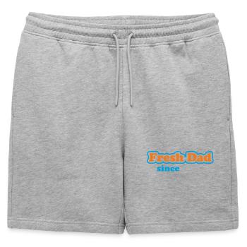 Fresh Dad Since – Déclaration colorée - Short de survêtement homme premium - gris chiné - Devant - AI Model Male 178 light (178cm)
