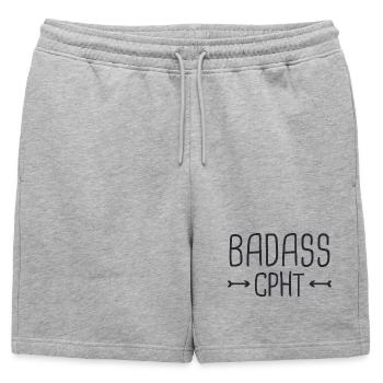 Pharmacie CPhT Badass - Short de survêtement homme premium - gris chiné - Devant - AI Model Male 178 light (178cm)