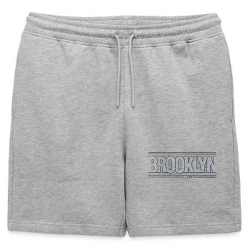 Horizon créatif de Brooklyn City - Short de survêtement homme premium - gris chiné - Devant - AI Model Male 178 light (178cm)