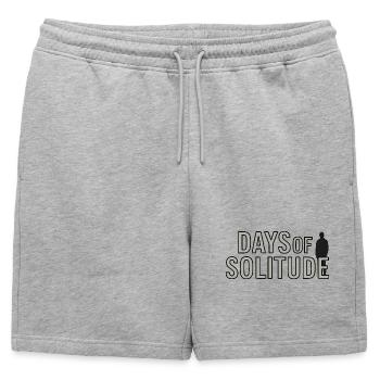 Illustration de silhouette solitaire minimaliste - Short de survêtement homme premium - gris chiné - Devant - AI Model Male 178 light (178cm)
