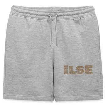 Nom : Ilse - Short de survêtement homme premium - gris chiné - Devant - AI Model Male 178 light (178cm)