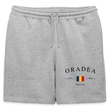 Oradea, Roumanie – Souvenir et cadeau de vacances - Short de survêtement homme premium - gris chiné - Devant - AI Model Male 178 light (178cm)