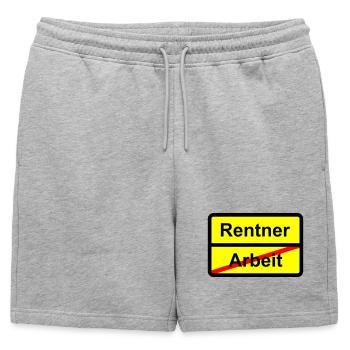 Mélodie critique Travail de retraité - Short de survêtement homme premium - gris chiné - Devant - AI Model Male 178 light (178cm)