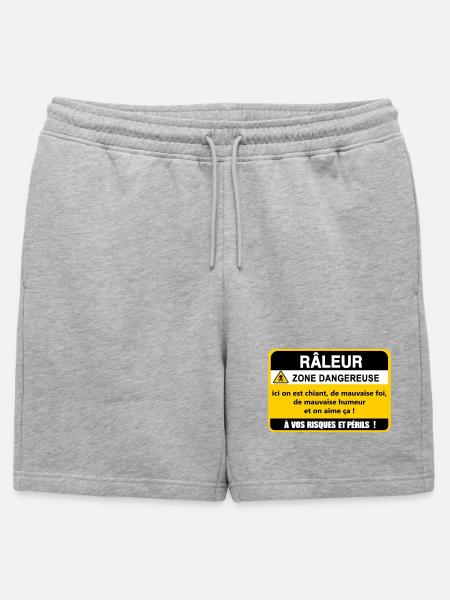 Complaining Danger Zone - Mens' Premium Organic Sweatshorts - heather grey