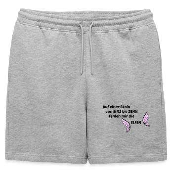 Lutins - Short de survêtement homme premium - gris chiné - Devant - AI Model Male 178 light (178cm)