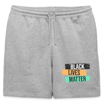 Black Lives Matter - Short de survêtement homme premium - gris chiné - Devant - AI Model Male 178 light (178cm)