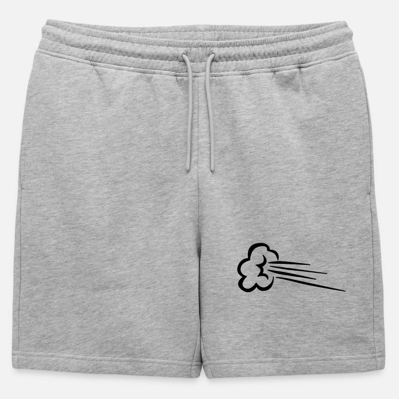 Comic Effekt Geschwindigkeit - Männer Premium Organic Sweatshorts - Grau meliert