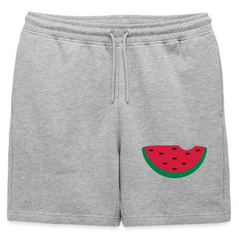 melon - Short de survêtement homme premium - gris chiné - Devant - AI Model Male 178 light (178cm)
