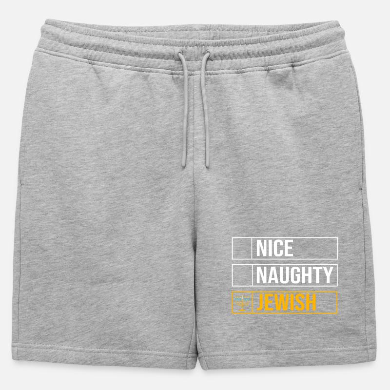 Hanoukka Hanoukka Hanoukka - Short de survêtement homme premium - gris chiné