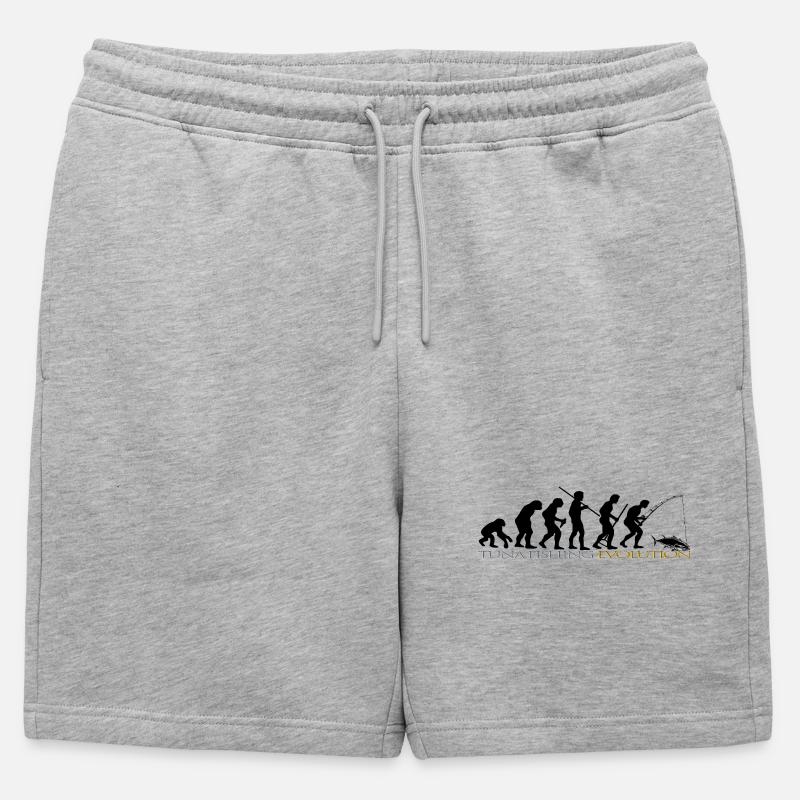 EVOLUTION DES ANGELNS - Männer Premium Organic Sweatshorts - Grau meliert