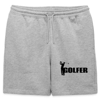 Golfeur - Short de survêtement homme premium - gris chiné - Devant - AI Model Male 178 light (178cm)