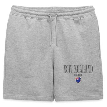 Original de Nouvelle-Zélande, Fierté de Nouvelle-Zélande - Short de survêtement homme premium - gris chiné - Devant - AI Model Male 178 light (178cm)