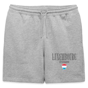 J’aime le Luxembourg, la fierté luxembourgeoise - Short de survêtement homme premium - gris chiné - Devant - AI Model Male 178 light (178cm)