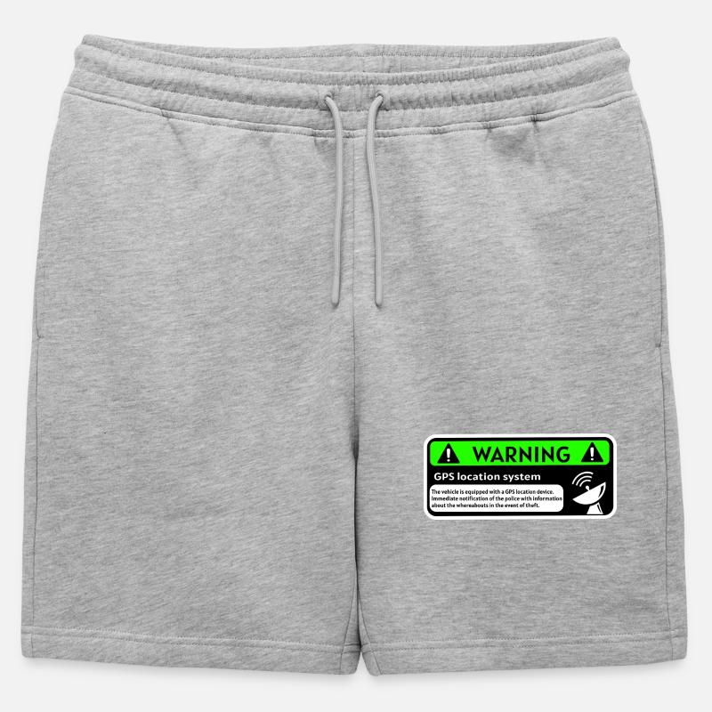 GPS-Tracker - Männer Premium Organic Sweatshorts - Grau meliert