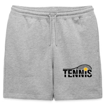 Logo tennis - Short de survêtement homme premium - gris chiné - Devant - AI Model Male 178 light (178cm)