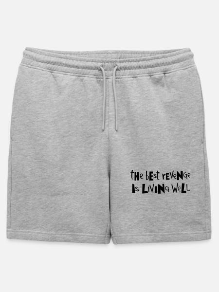 Best revenge ... by Cean - Mens' Premium Organic Sweatshorts - heather grey