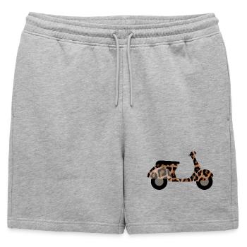 Rouleau Leolook motif imprimé animal zoo safari fan - Short de survêtement homme premium - gris chiné - Devant - AI Model Male 178 light (178cm)