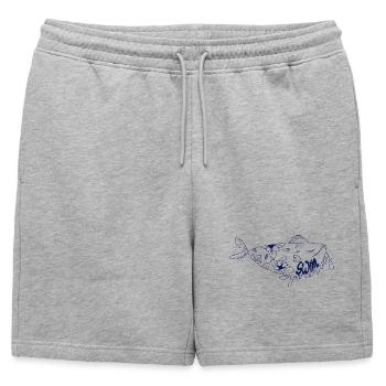 Swim Your Own Way - Mens' Premium Organic Sweatshorts - heather grey - Front - AI Model Male 178 light (178cm)