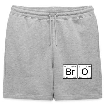 BrO Element Design Chimie - Short de survêtement homme premium - gris chiné - Devant - AI Model Male 178 light (178cm)