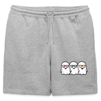 Fantômes Halloween - Short de survêtement homme premium - gris chiné - Devant - AI Model Male 178 light (178cm)