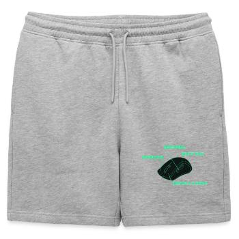 Headclicker Gaming Blueprint Neon Design - Short de survêtement homme premium - gris chiné - Devant - AI Model Male 178 light (178cm)