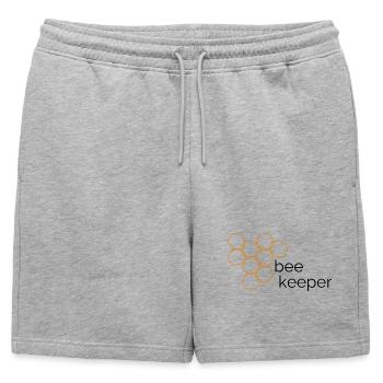 Beekeeper Design with Honeycomb - Mens' Premium Organic Sweatshorts - heather grey - Front - AI Model Male 178 light (178cm)