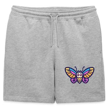 Papillon Halloween Zombie - Short de survêtement homme premium - gris chiné - Devant - AI Model Male 178 light (178cm)