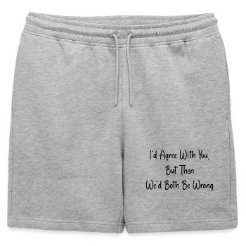 D’accord Avec Toi, Mais On Aurait Tort - Short de survêtement homme premium - gris chiné - Devant - AI Model Male 178 light (178cm)