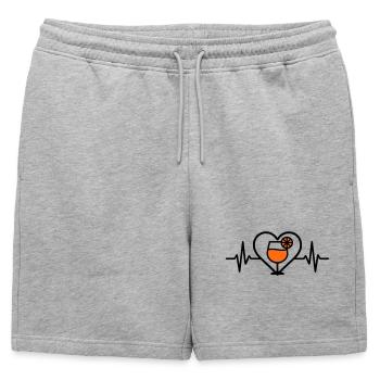 Spritz Heart Cocktail Apéritif - Short de survêtement homme premium - gris chiné - Devant - AI Model Male 178 light (178cm)