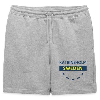 Katrineholm Suède Insigne - Short de survêtement homme premium - gris chiné - Devant - AI Model Male 178 light (178cm)