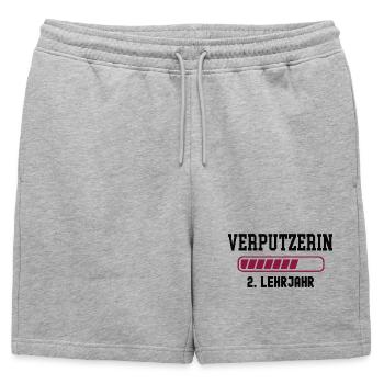 Apprenticeship plasterer 2nd year of apprenticeship plasterer apprenticeship - Mens' Premium Organic Sweatshorts - heather grey - Front - AI Model Male 178 light (178cm)