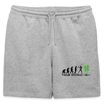 Évolution vers la danse traditionnelle irlandaise - Short de survêtement homme premium - gris chiné - Devant - AI Model Male 178 light (178cm)