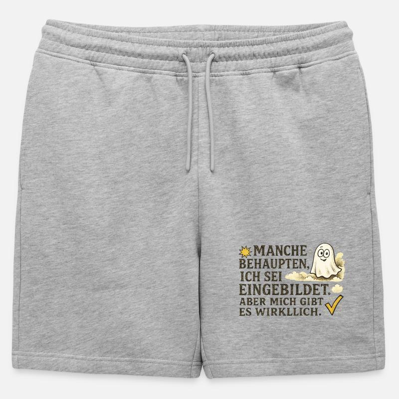 Manche behaupten, ich sei eingebildet - Männer Premium Organic Sweatshorts - Grau meliert