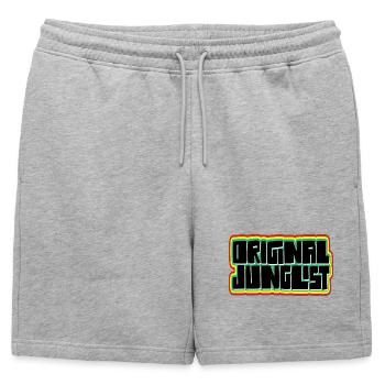 Emblème original Junglist DNB - Short de survêtement homme premium - gris chiné - Devant - AI Model Male 178 light (178cm)