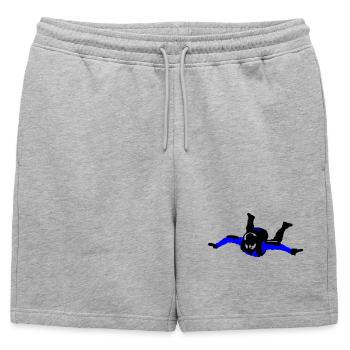 Parachutiste - Short de survêtement homme premium - gris chiné - Devant - AI Model Male 178 light (178cm)