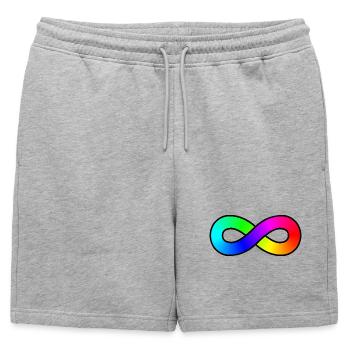 Autisme Arc-en-ciel Infini - Short de survêtement homme premium - gris chiné - Devant - AI Model Male 178 light (178cm)