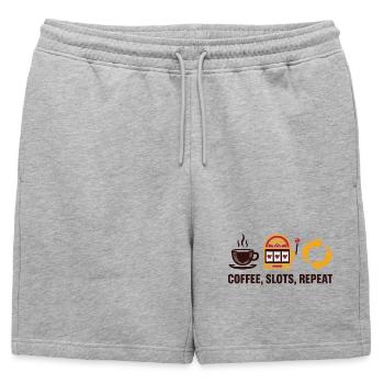 Machines à sous à café Jeux de casino répétés - Short de survêtement homme premium - gris chiné - Devant - AI Model Male 178 light (178cm)