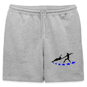 Patinage artistique - Short de survêtement homme premium - gris chiné - Devant - AI Model Male 178 light (178cm)