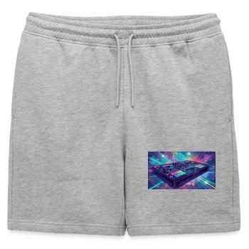 J’adore la musique - Short de survêtement homme premium - gris chiné - Devant - AI Model Male 178 light (178cm)