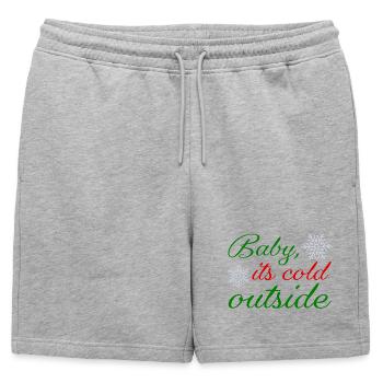 Bébé il fait froid dehors - Short de survêtement homme premium - gris chiné - Devant - AI Model Male 178 light (178cm)