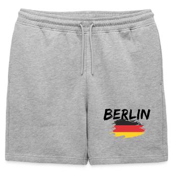 Berlin, Allemagne - Short de survêtement homme premium - gris chiné - Devant - AI Model Male 178 light (178cm)