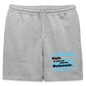 Nowhere weekend - Mens' Premium Organic Sweatshorts - heather grey - Front - AI Model Male 178 light (178cm)